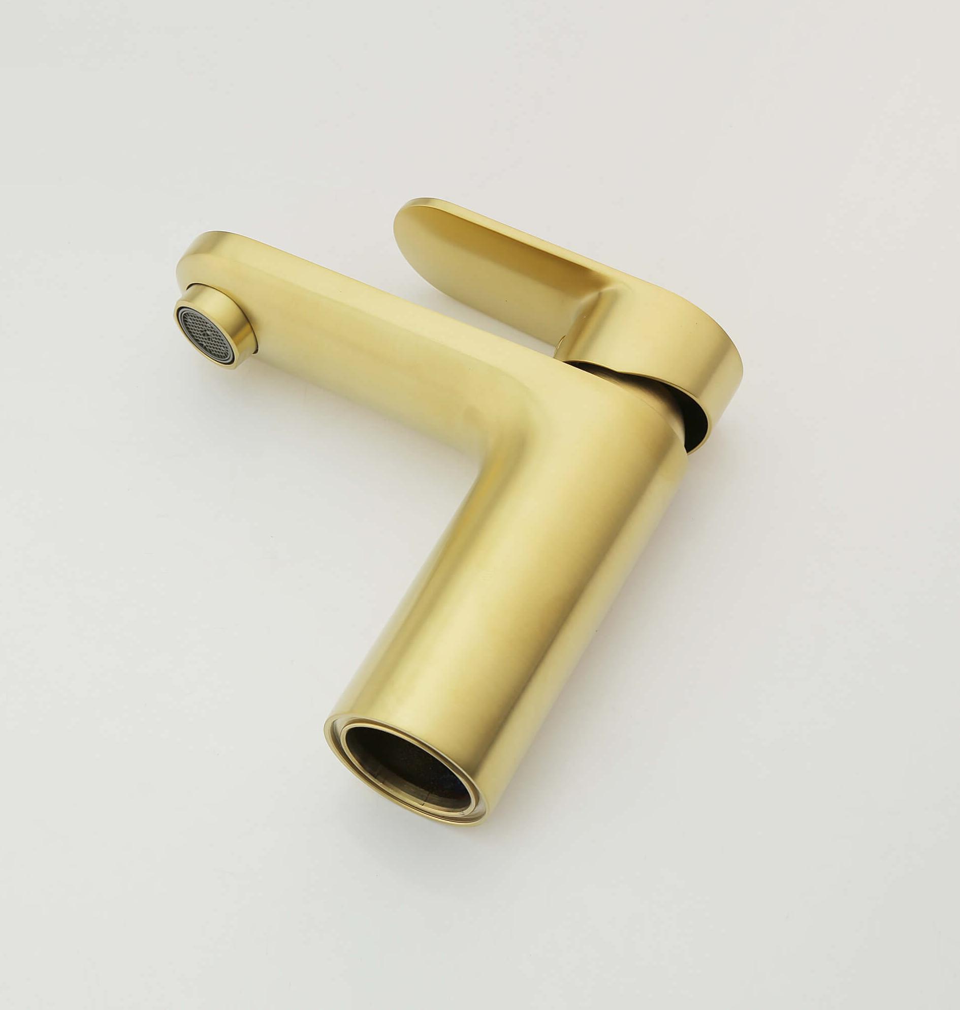 Смеситель для раковины Aquatek Ника AQ1810BG шлифованное золото