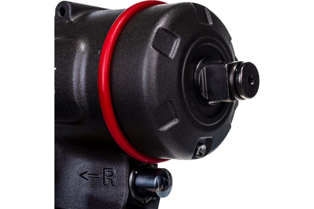 Компактный пневматический ударный гайковерт Wiederkraft 1/2", 1200 Нм, 119 мм WDK-20420S