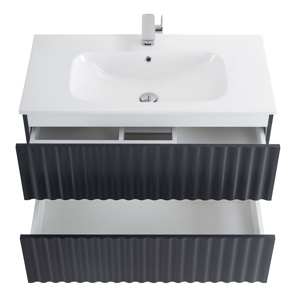 Тумба с раковиной Art&Max Elegant 90 см, LED подсветка