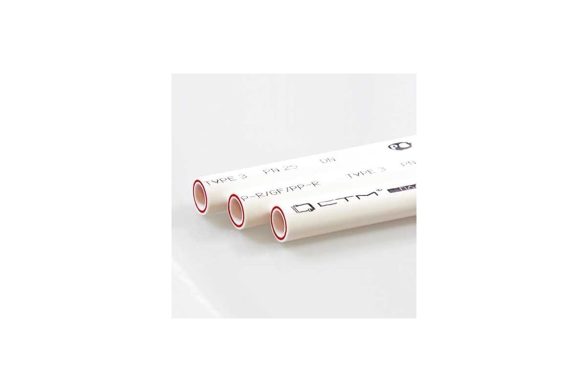 Труба PP-R СТМ ПЛАСТ PN 25, DN 63x10.5, армированная стекловолокном, 4 м CPPRF063-4