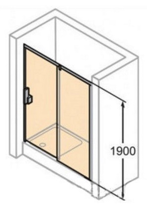 Душевая дверь Huppe X1 120x190 серебро/прозрачная