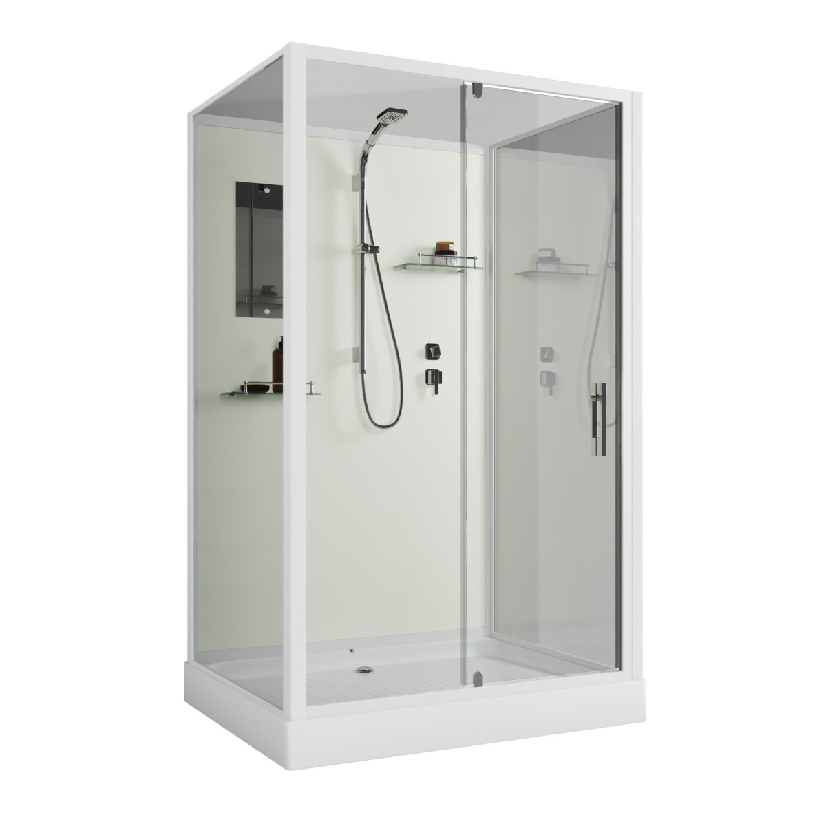 Душевая кабина Niagara Standart ST100/80/15Q/BK 100x80 стекло прозрачное, без крыши, без г/м