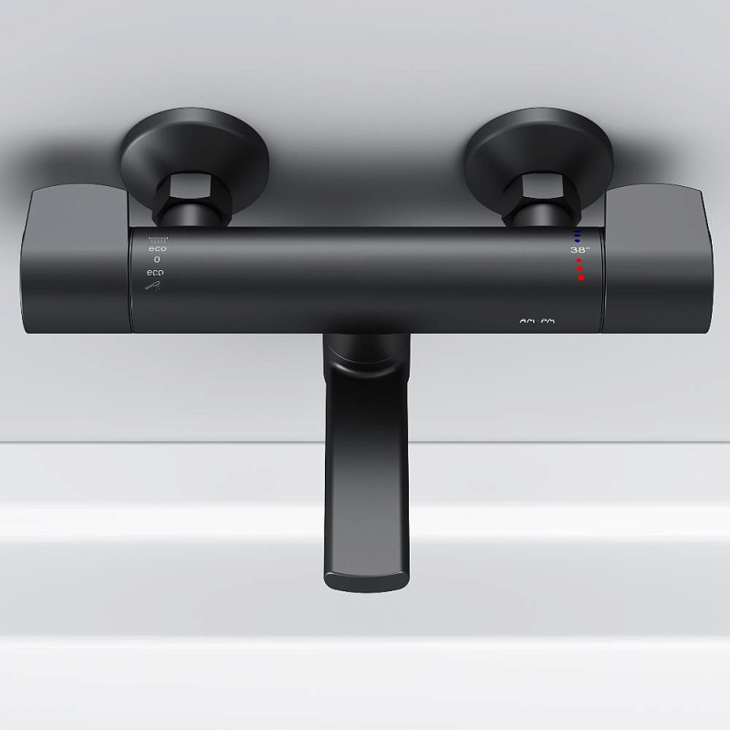 Смеситель для ванны Am.Pm X-Joy F85A50022 с термостатом, черный