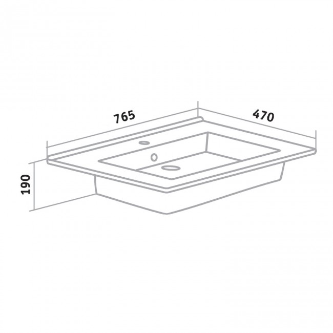 Тумба с раковиной Runo Манхэттен 75 см