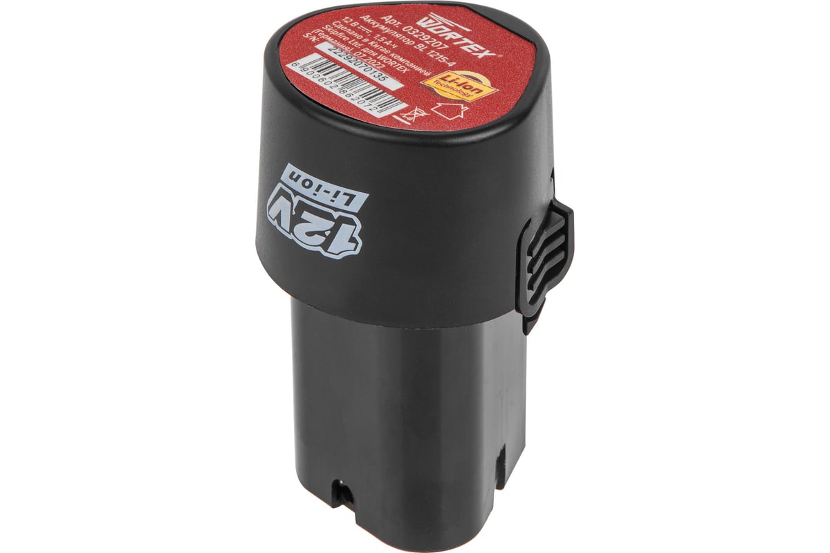 Аккумулятор 12 В, 1.5 Ач, Li-Ion Wortex 0329207
