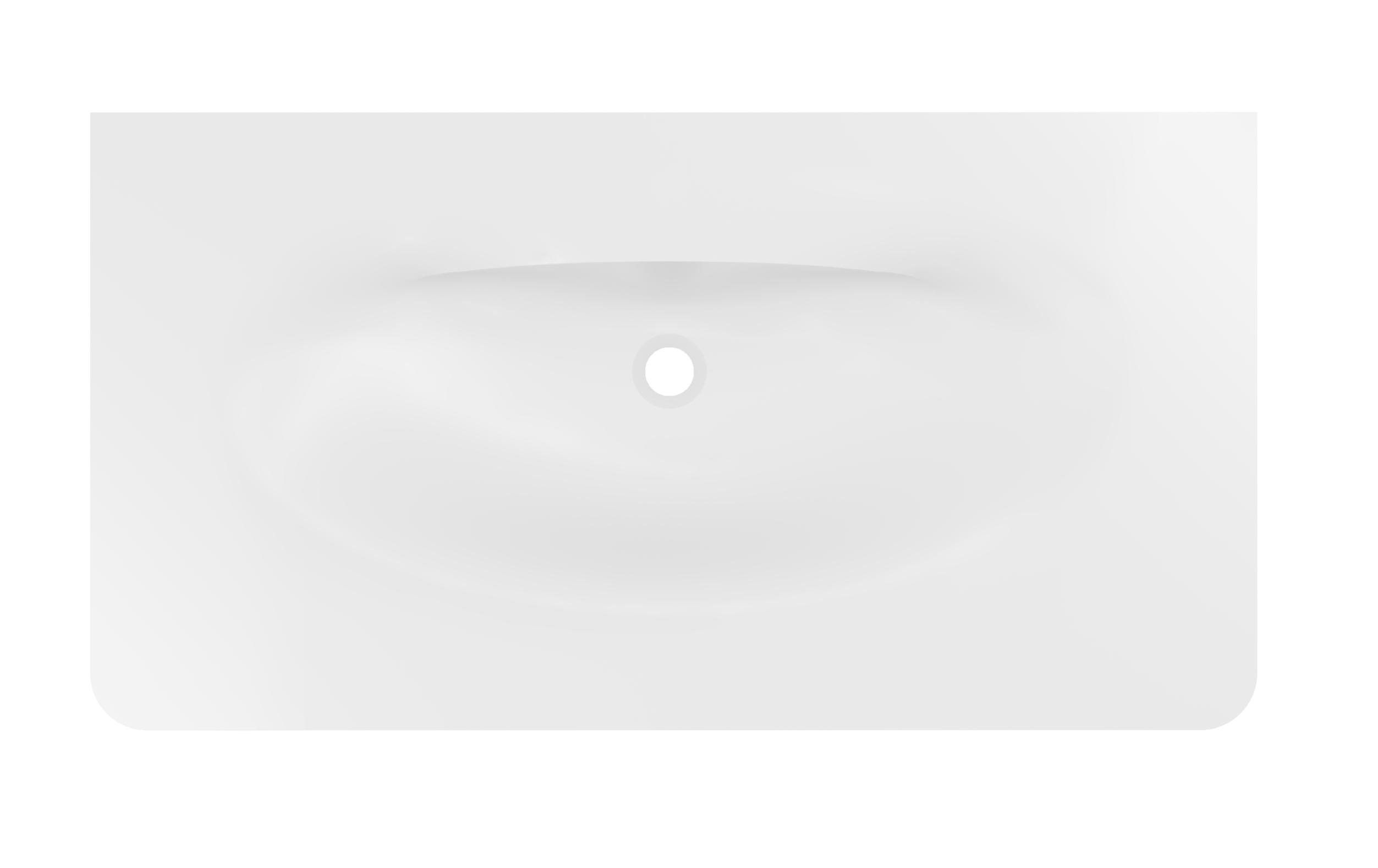Раковина Vincea Caprise VCB-4CA100MWLG 100 см, Corian, белый матовый/светло-серый матовый