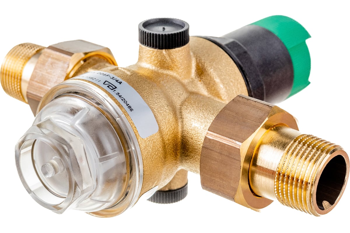 Клапан понижения давления на холодную воду Honeywell диапазон регулировки 1.5-6 атм D06F-3/4''A