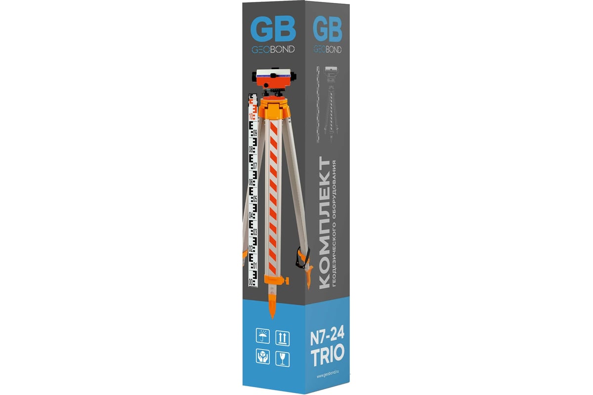 Нивелир Geobond N7-24 TRIO штатив, рейка, 5м 120001