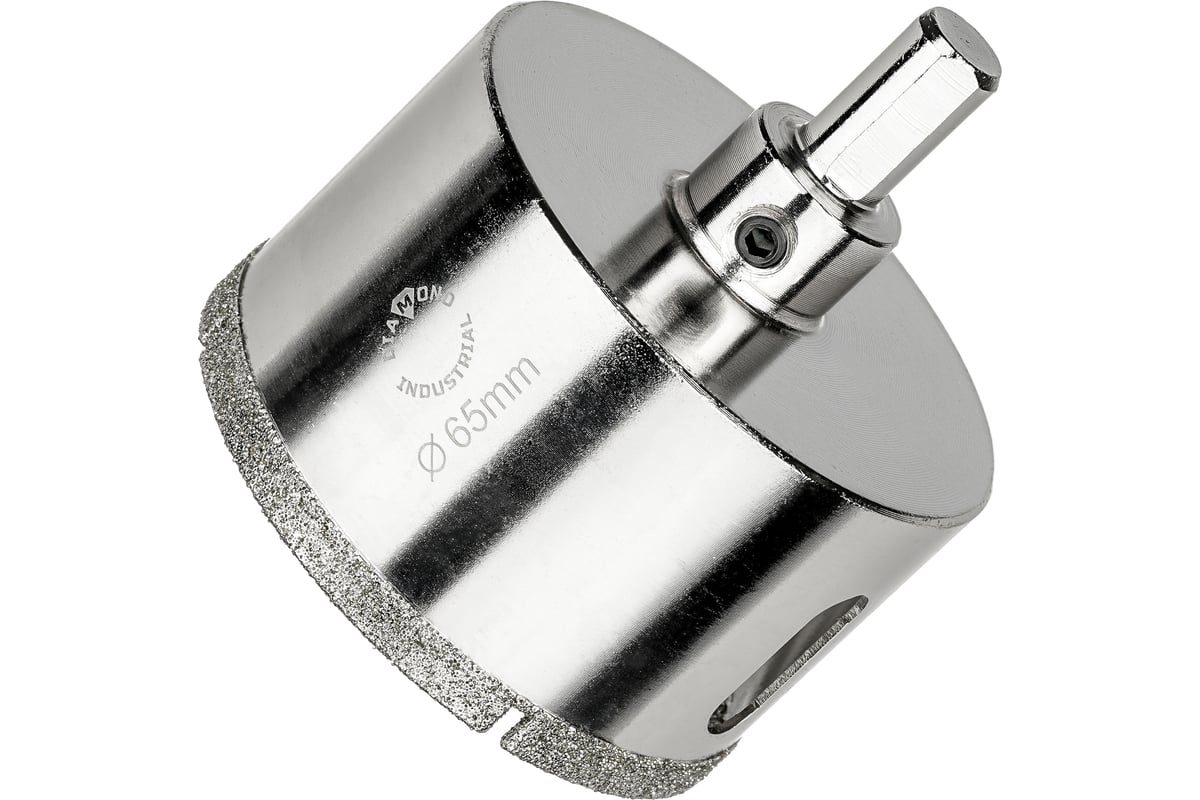 Коронка алмазная по керамограниту и керамике с центрирующим сверлом 65 мм Diamond Industrial DIDCSC065