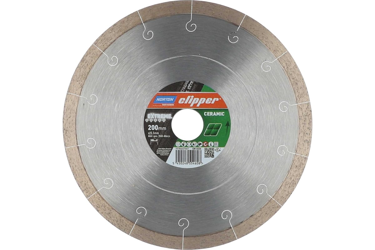 Алмазный диск для резки керамики Extreme ceramic 200x25.4 мм NORTON 70184647047