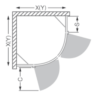 Душевой уголок Roltechnik Elegant Line GR2 80x80 четверть круга