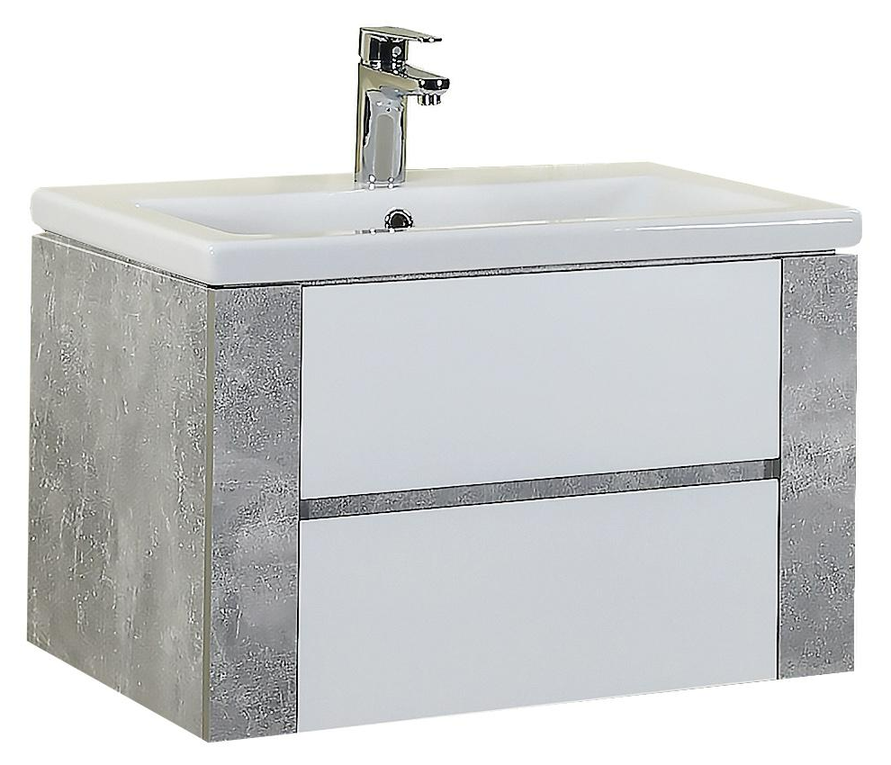 Мебель для ванной Onika Стоун 70 см светлый бетон/белый