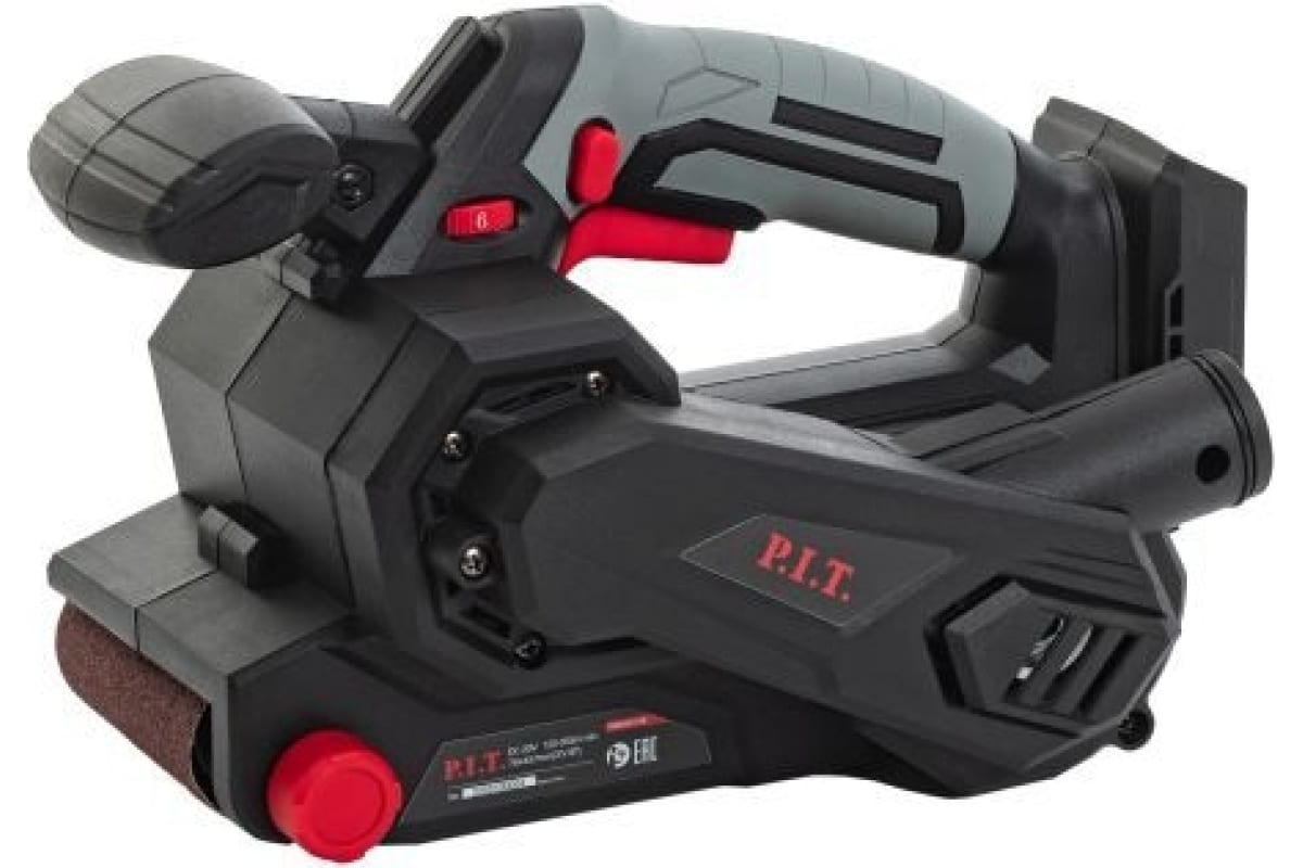 Аккумуляторная ленточная шлифмашина P.I.T. SOLO 20 В, 457x76 мм, 120-380 м/мин PBS20H-75B