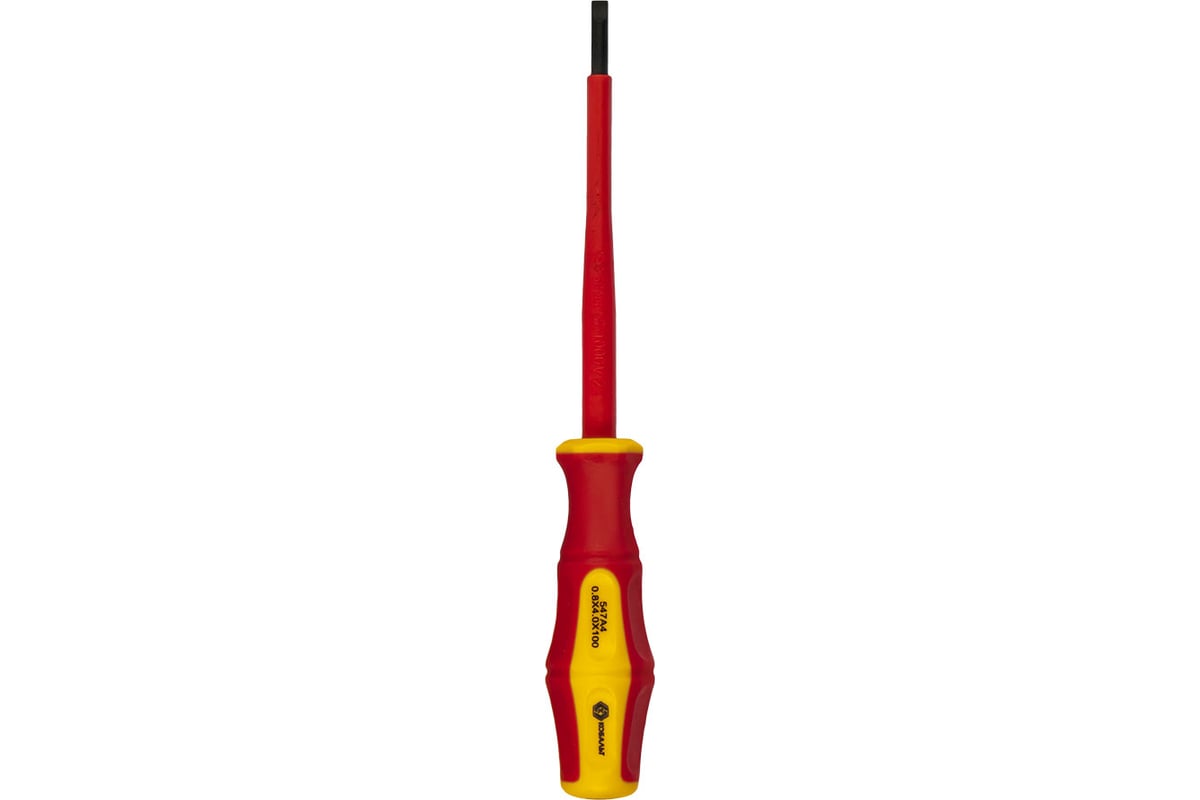 Отвертка диэлектрическая Ultra Grip SL 4,0 х 100 мм CR-V КОБАЛЬТ 646-447