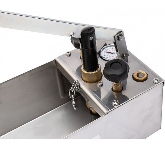 Ручной опрессовщик Icomar INOX 60 бар, двухклапанный, нержавеющая сталь 00915.5