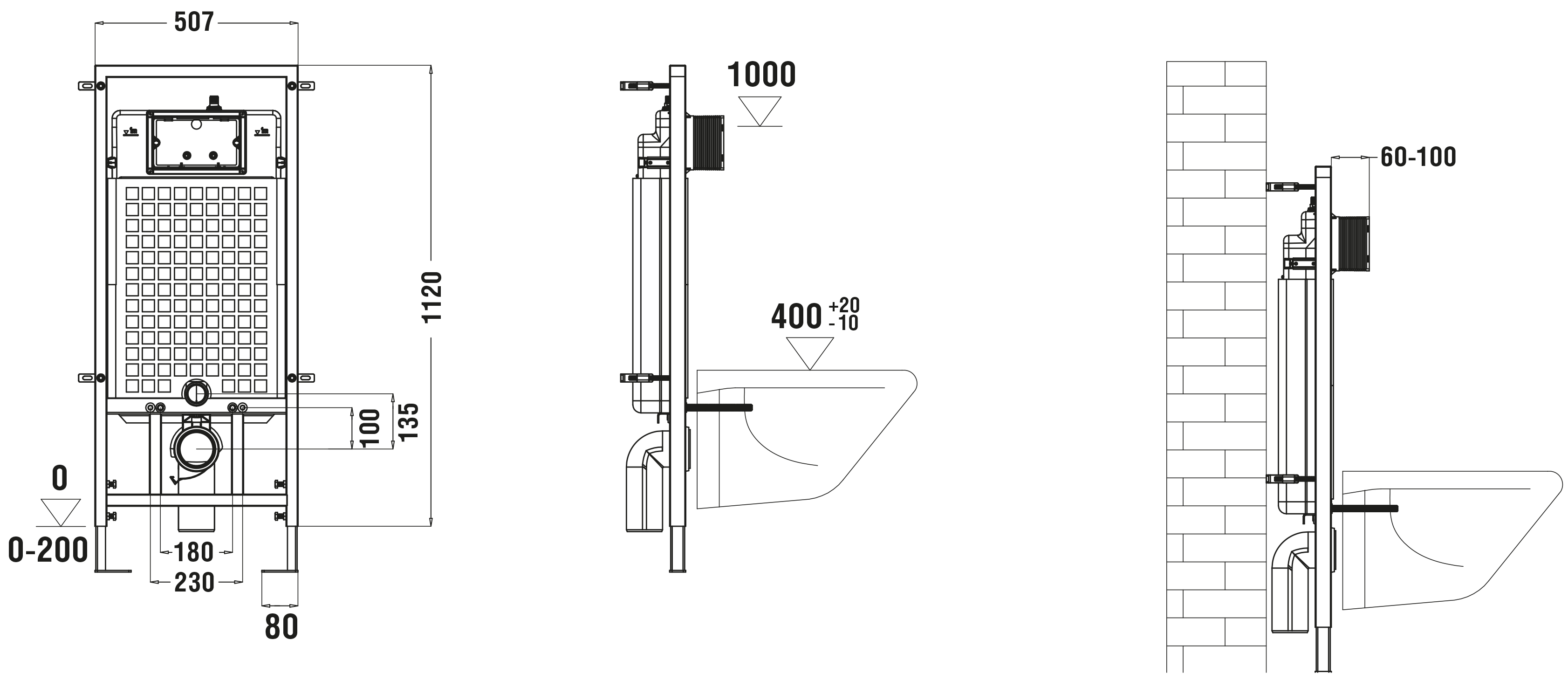 Комплект Weltwasser 10000011314 унитаз Merzbach 043 GL-WT + инсталляция Marberg 507 + кнопка Mar 507 RD