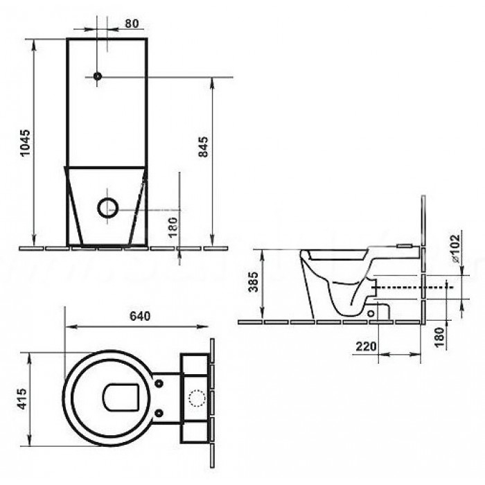 Чаша для унитаза Duravit Starck-1 0233090064