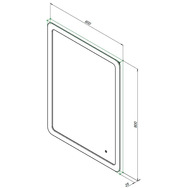 Зеркало Aquanet Ирис 60x80 см с подсветкой, антипар 00316650