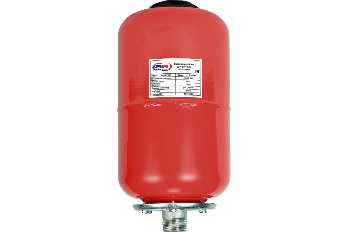 Гидроаккумулятор стальной, красный AquamotoR ARPT V 005 AR201009