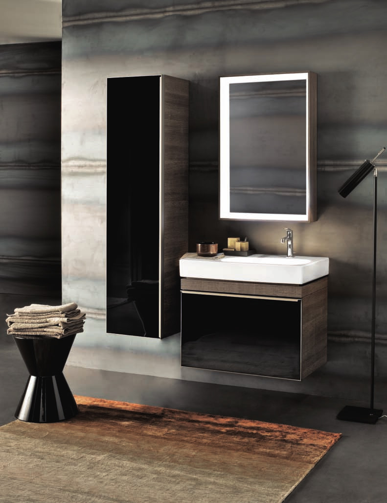 Мебель для ванной Keramag Citterio 88 см с отверстием, темный дуб