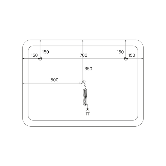 Зеркало Iddis Esper 100x70 см с подсветкой ESP1000i98