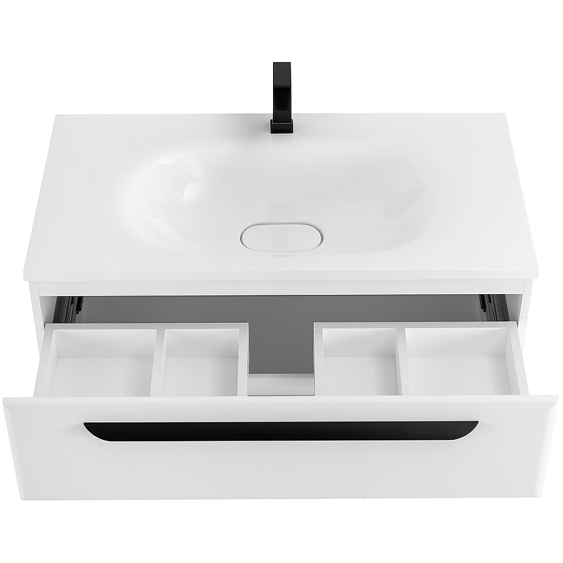 Тумба с раковиной Cezares Eco 90 см Bianco Lucido