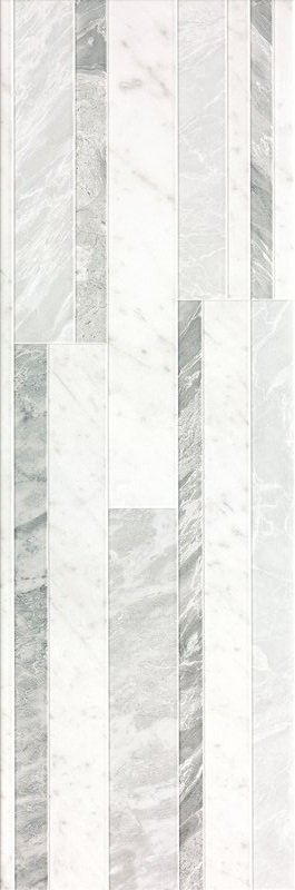 Плитка Fap Ceramiche Roma Diamond Deco White Brillante 25x75 см, fNIZ