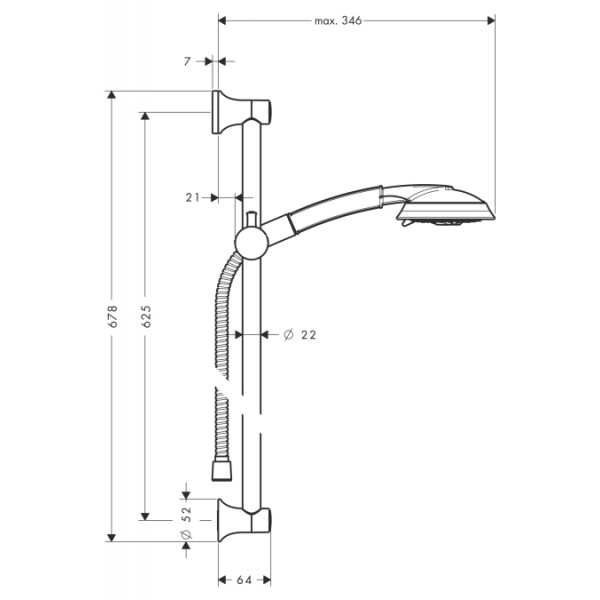 Душевой гарнитур Hansgrohe Raindance Classic 100 Air 27843000