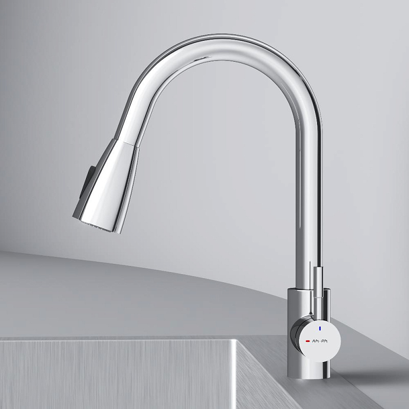 Смеситель для кухни Am.Pm X-Joy S F85B07500 выдвижной излив, хром