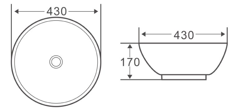 Раковина BelBagno BB1077 43 см