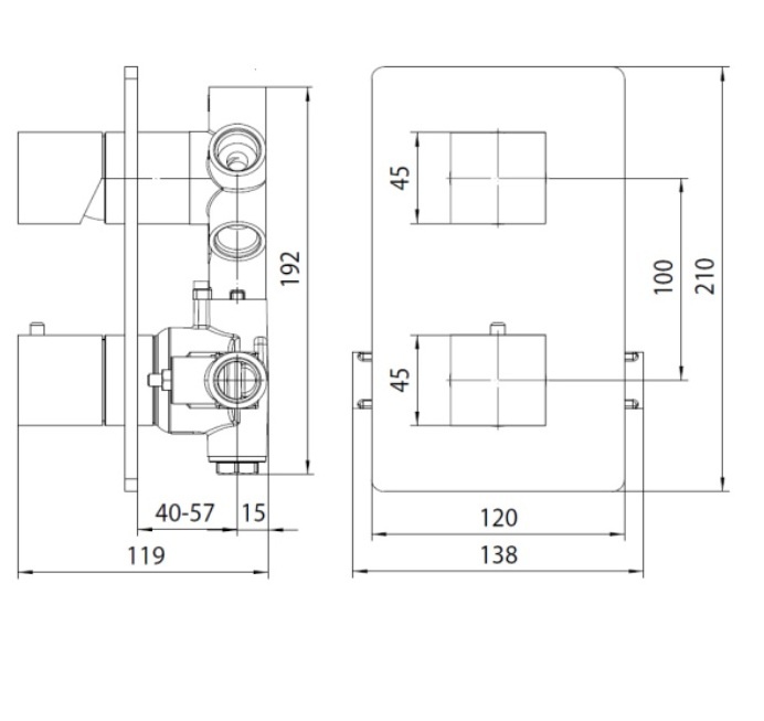 Смеситель для душа Bossini Cube Z00061.030