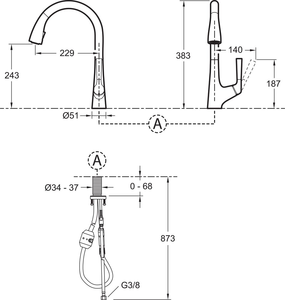 Смеситель для кухни Jacob Delafon Malleco E562-CP