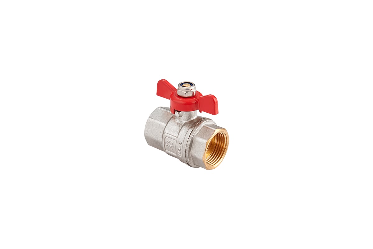 Шаровой кран MVI бабочка ДУ15, 1/2" ВН/ВН BV.513.04