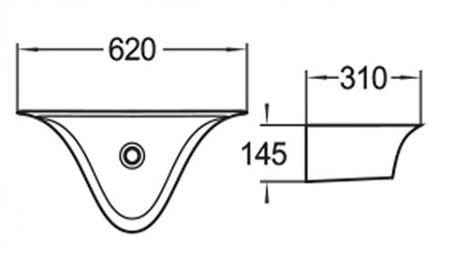 Раковина WeltWasser WW AISBACH 78205 GL-WT 57 см, 10000008696 белый глянец