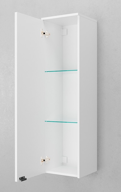 Шкаф пенал Velvex Unique Unit 33 см с зеркалом, шелк шампань