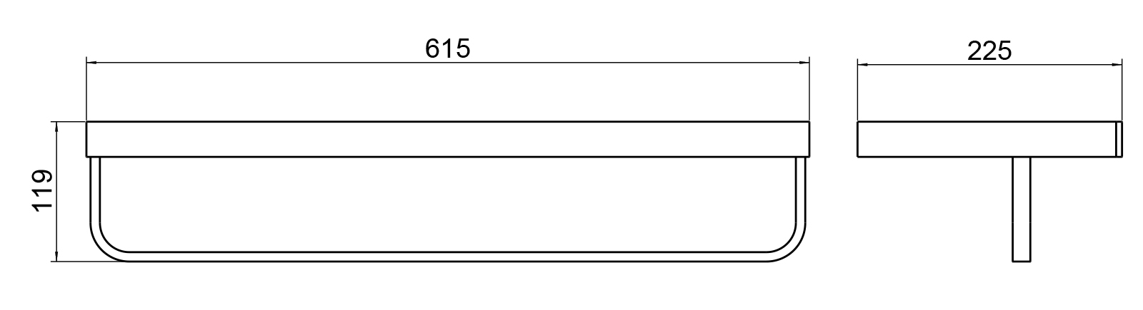 Полка Timo Petruma 15258/03 черный