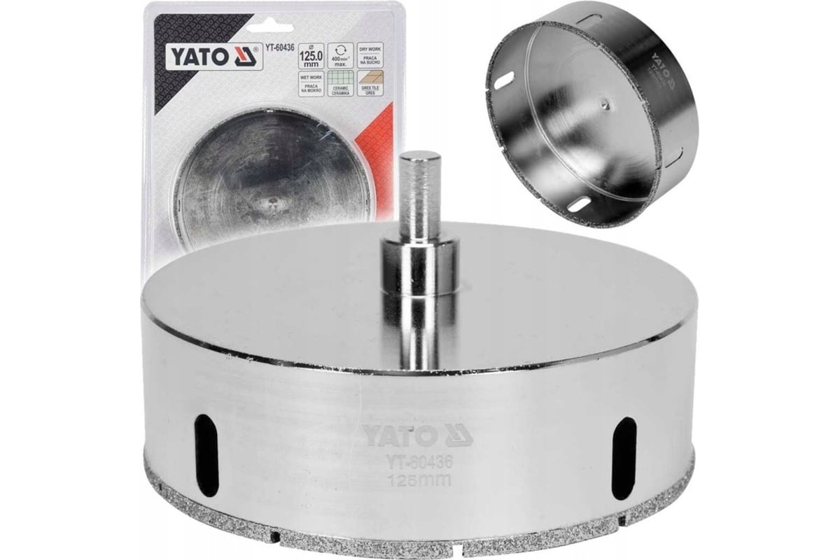 Сверло алмазное по керамограниту 125 мм Yato YT-60436