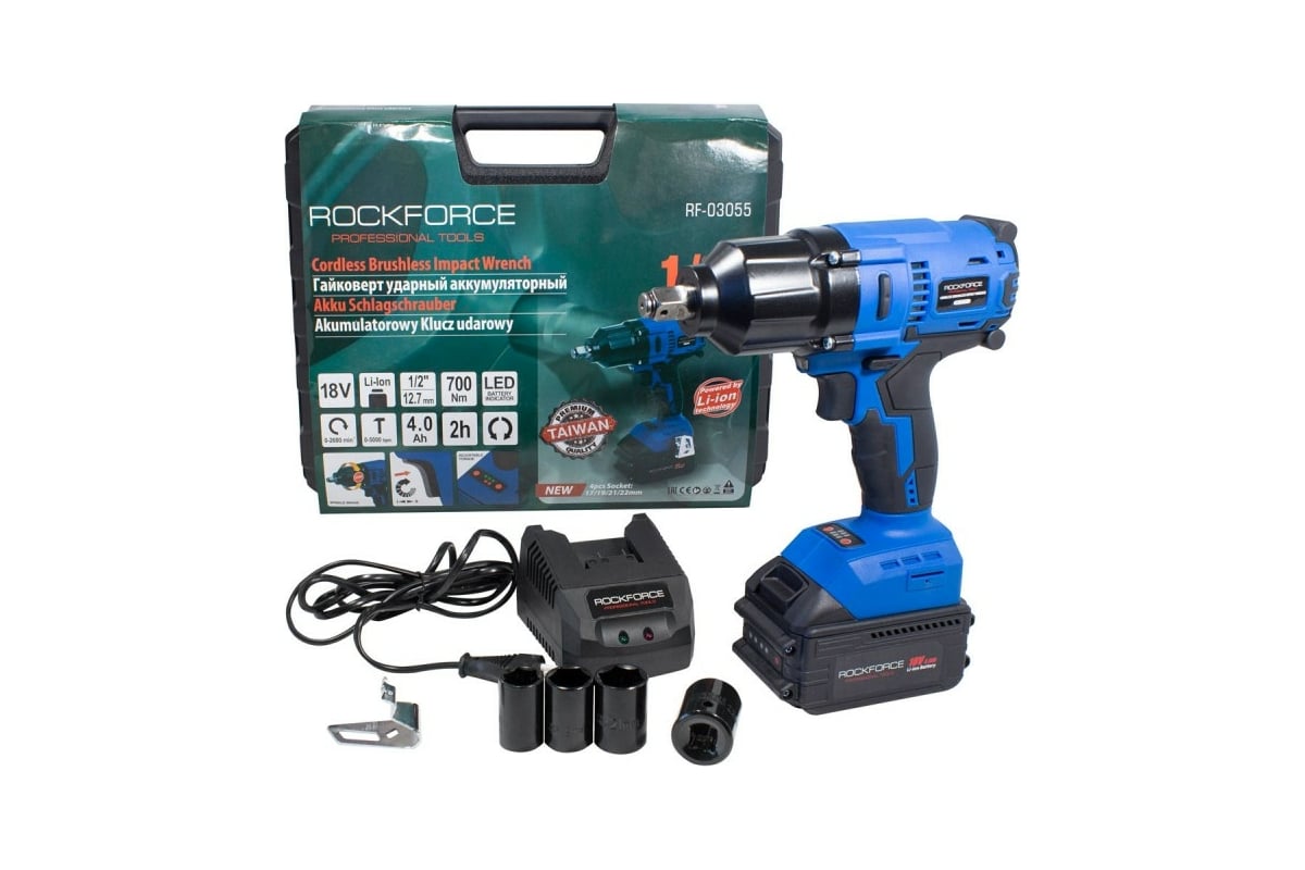 Ударный аккумуляторный гайковерт Rockforce RF-03055(50168)