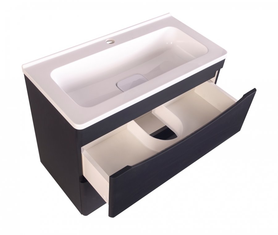 Тумба с раковиной Style Line Бергамо мини Люкс Plus 70 см подвесная