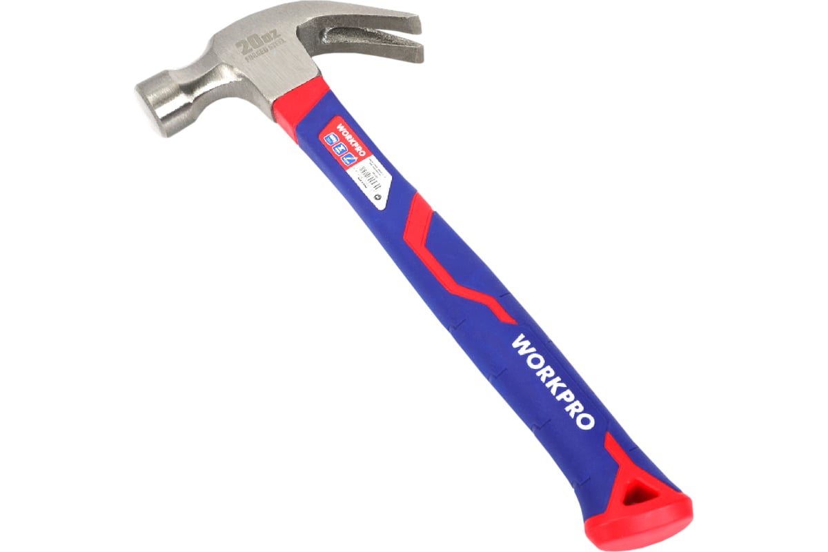 Молоток столярный WORKPRO с фибергласовой рукояткой ,560 гр WP241012