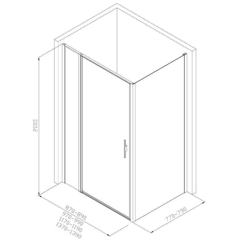 Душевой уголок Allen Brau Priority 90x80 прозрачный, серебро браш