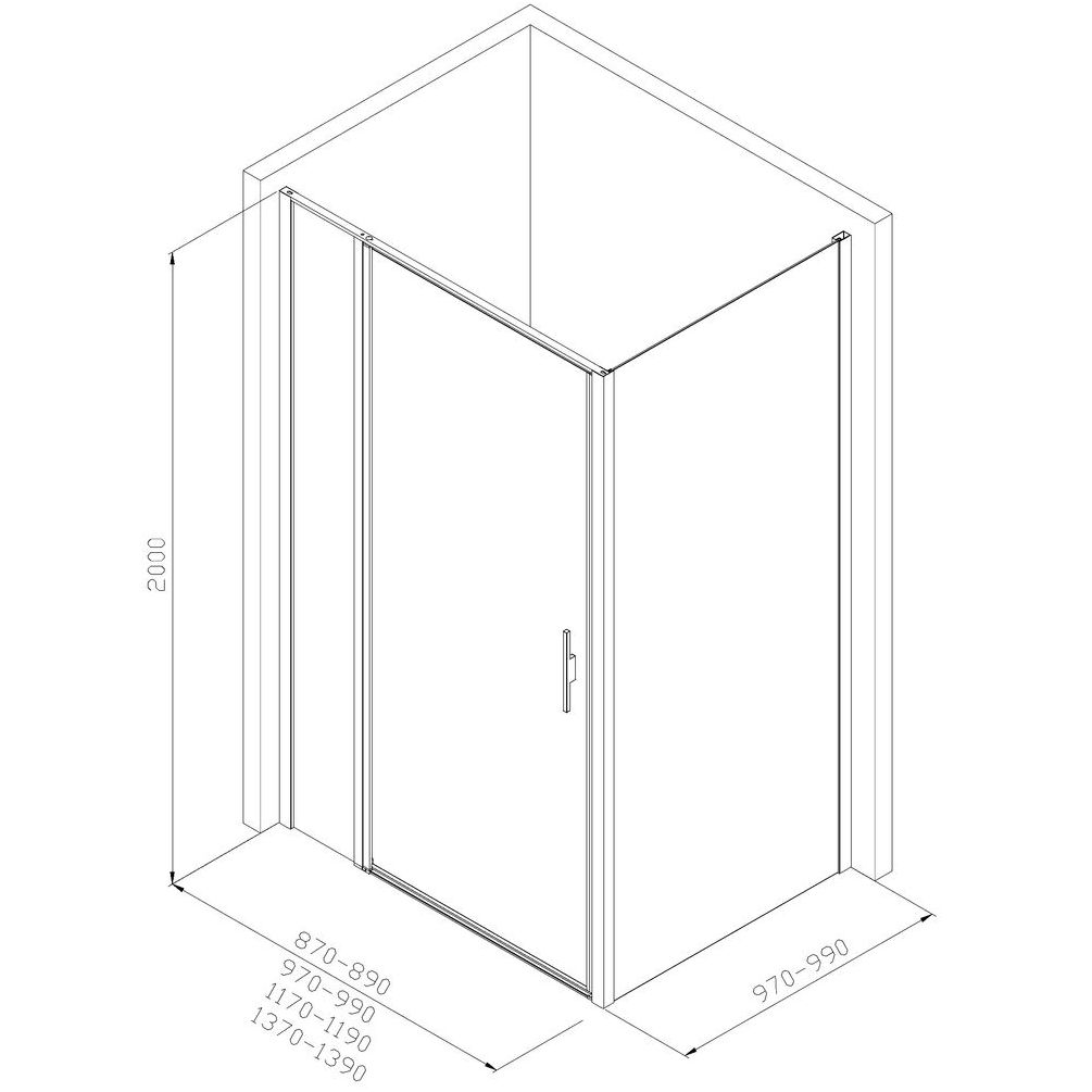 Душевой уголок Allen Brau Priority 120x100 прозрачный, черный браш