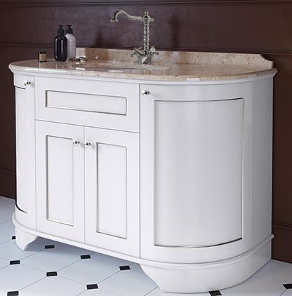 Тумба со столешницей TW collection York Nuovo 130 см, bianco/argento YOR4130-BA