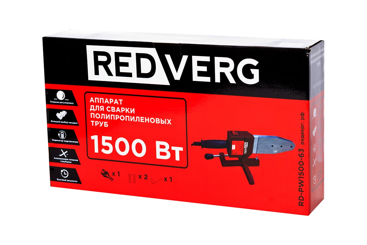 Аппарат для сварки полипропиленовых труб Redverg RD-PW1500-63 6614160