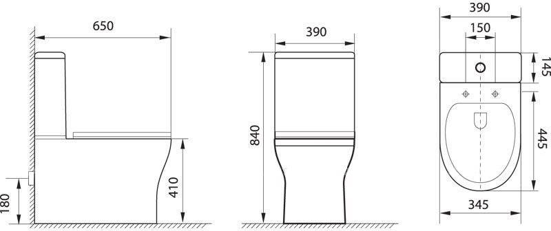 Унитаз-компакт Aquanet Rimless Roll-C CL-12249B