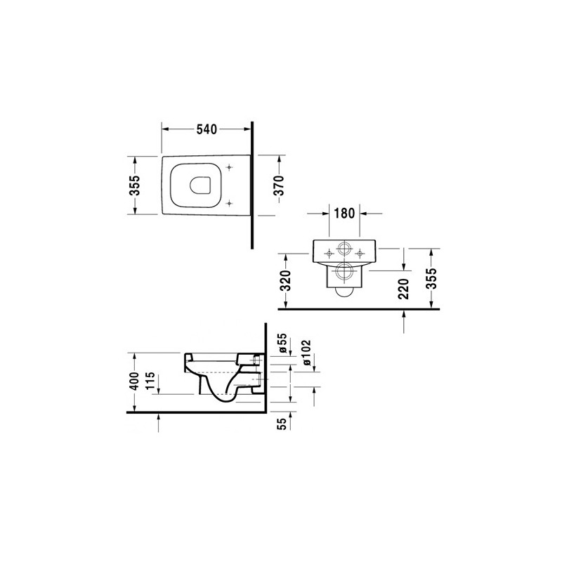 Подвесной унитаз Duravit Vero 2217090064