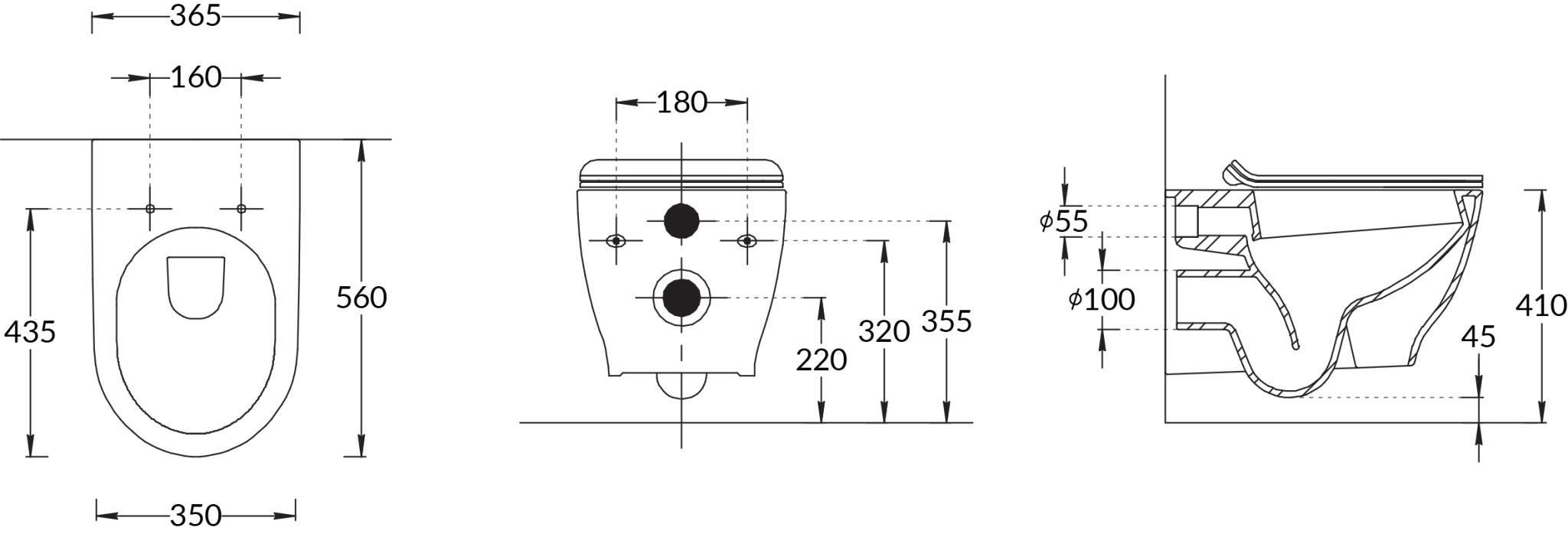 Подвесной унитаз Kerama Marazzi Plaza Modula MO.wc.02, безободковый