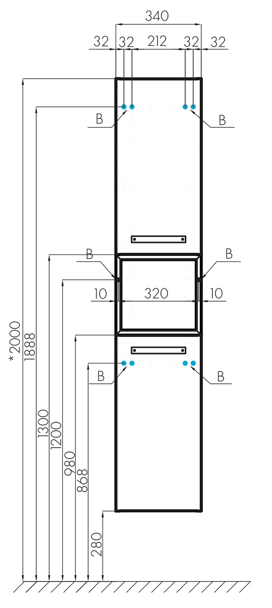 Шкаф подвесной Акватон Лофт Фабрик 34 см