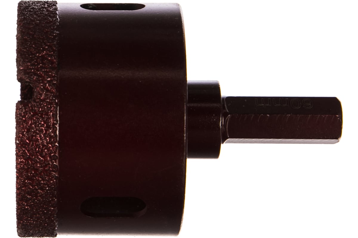 Коронка алмазная вакуумная по камню D60-10W-35L-Ш11 (60х35 мм; хвостовик HEX11 мм) Messer 06-36-060