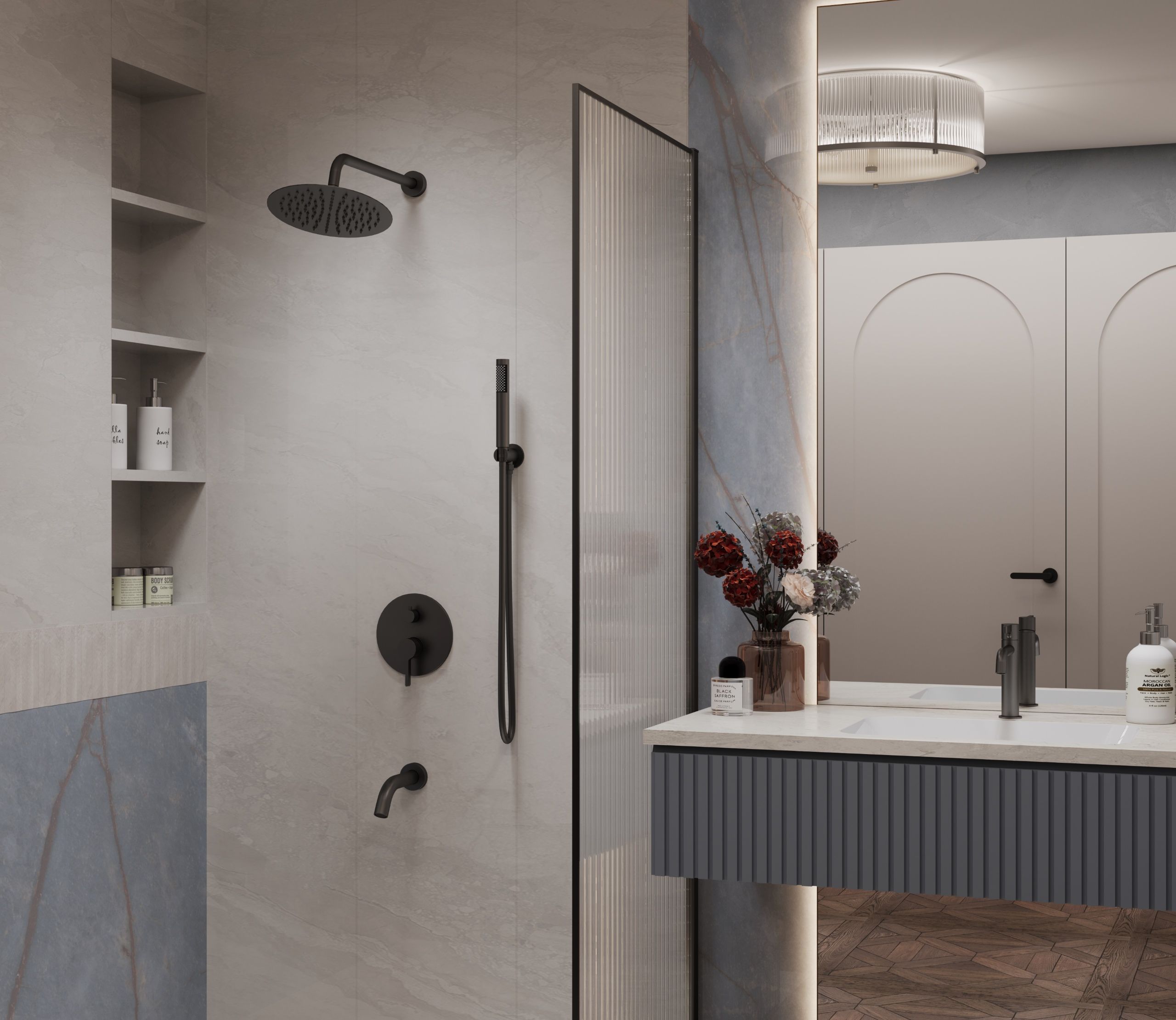 Душевой набор Vincea Villa VSFW-1VL3MB трехрежимный, черный матовый Душевой набор Vincea Villa VSFW-1VL3MB трехрежимный, черный матовый